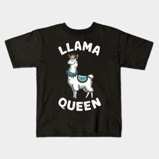 Llama Drama Queen Funny Llama posing shirt Kids T-Shirt